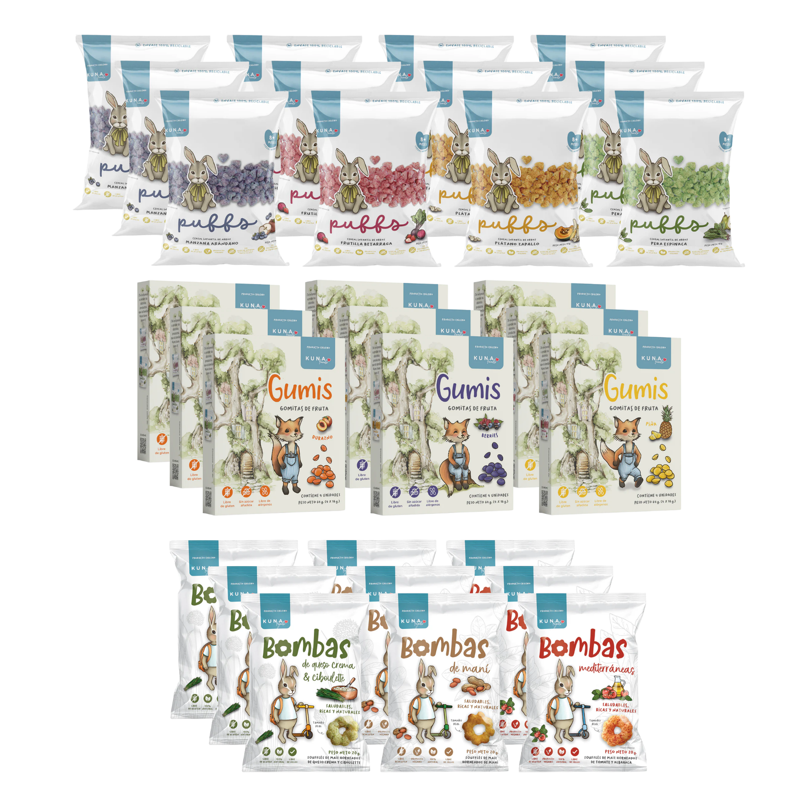Kuna Foods School Lunchbox Variety Pack – 30-Count Mega Mix