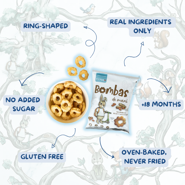 Kuna Foods Baked Corn Bombas – 12-Count | Peanut Butter