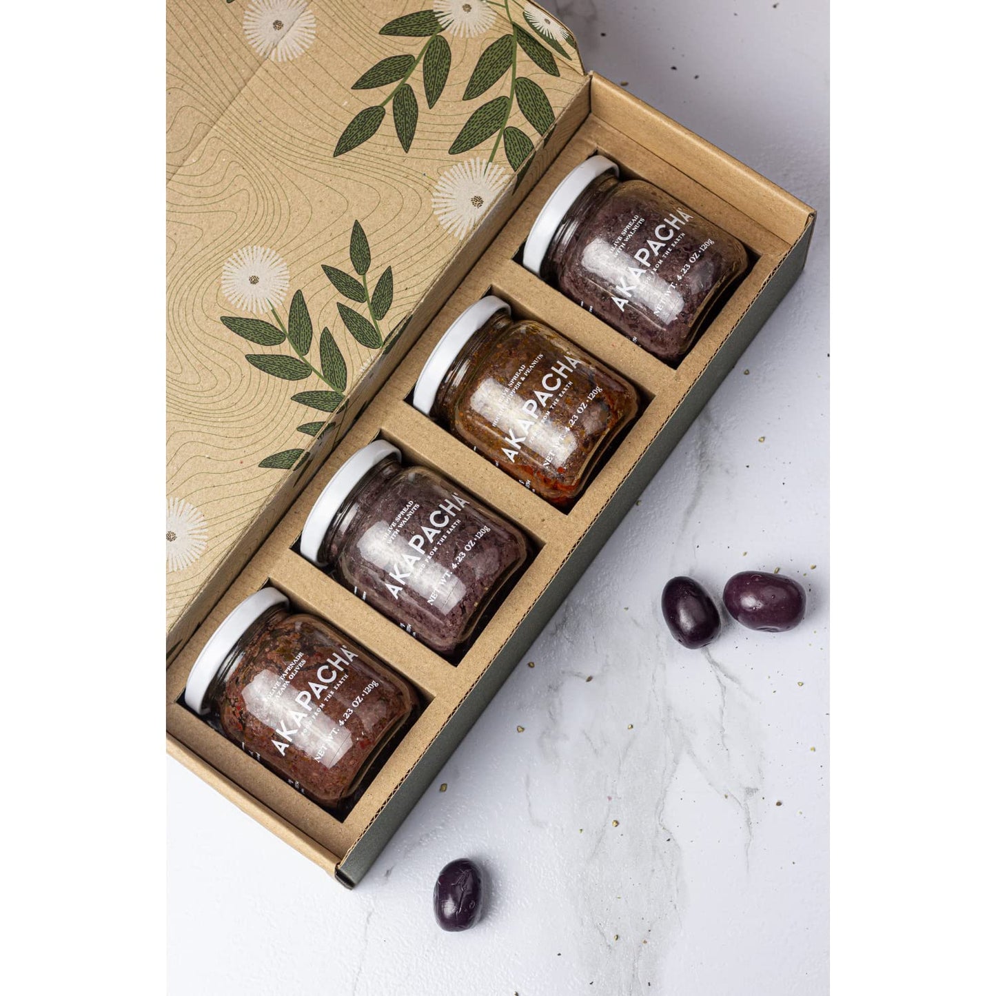 Artisanal Tapenades & Spreads Gift Set – 4 vegan olive-based spreads made in Chile with natural ingredients