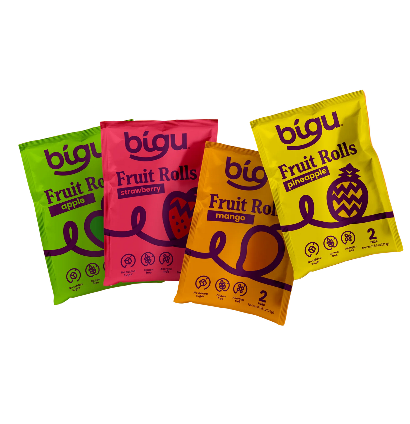 Fruit Rolls 4-Pack – Natural Vegan Snack Variety for Kids & Adults