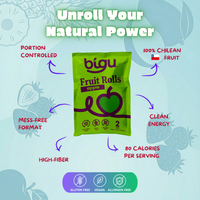 Bigu Snacks Apple Fruit Rolls Week Pack – 7 Count | One a Day, Monday to Sunday