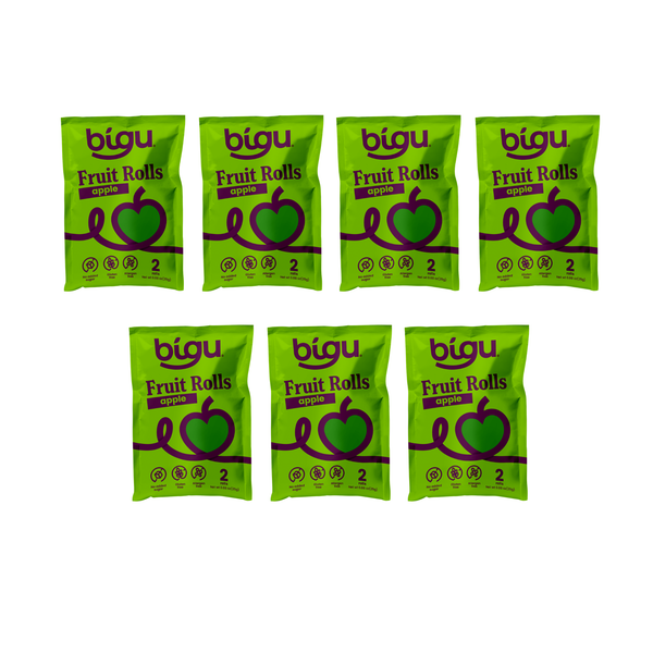 Bigu Snacks Apple Fruit Rolls Week Pack – 7 Count | One a Day, Monday to Sunday