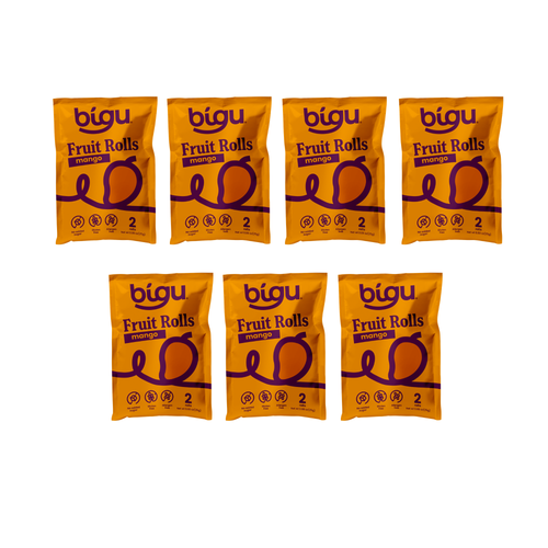 Bigu Snacks Mango Fruit Rolls Week Pack – 7 Count | One a Day, Monday to Sunday