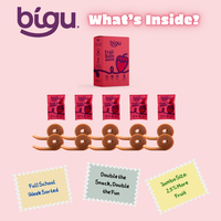 Bigu Snacks Strawberry & Mango Fruit Rolls Double Display – 10 Count | Mix & Match Duo