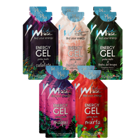 Wildmate Energy Gel Plus Variety Pack – 10 Count | All 5 Flavors + Yerba Mate Caffeine