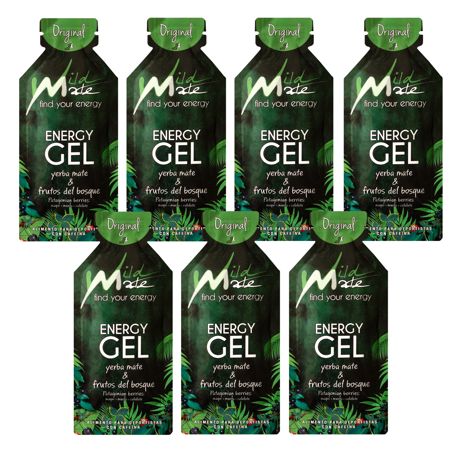 Wildmate Patagonian Berries Energy Gel Original – 7 Pack | One Gel Per Training Day