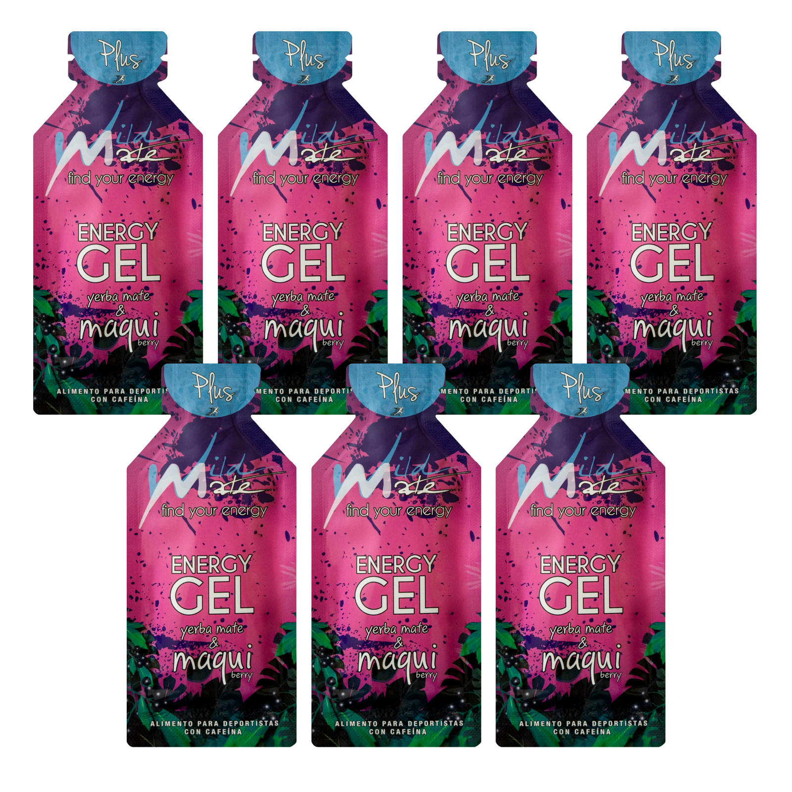 Wildmate Maqui Energy Gel Plus – 7 Pack | Yerba Mate Caffeine Boost
