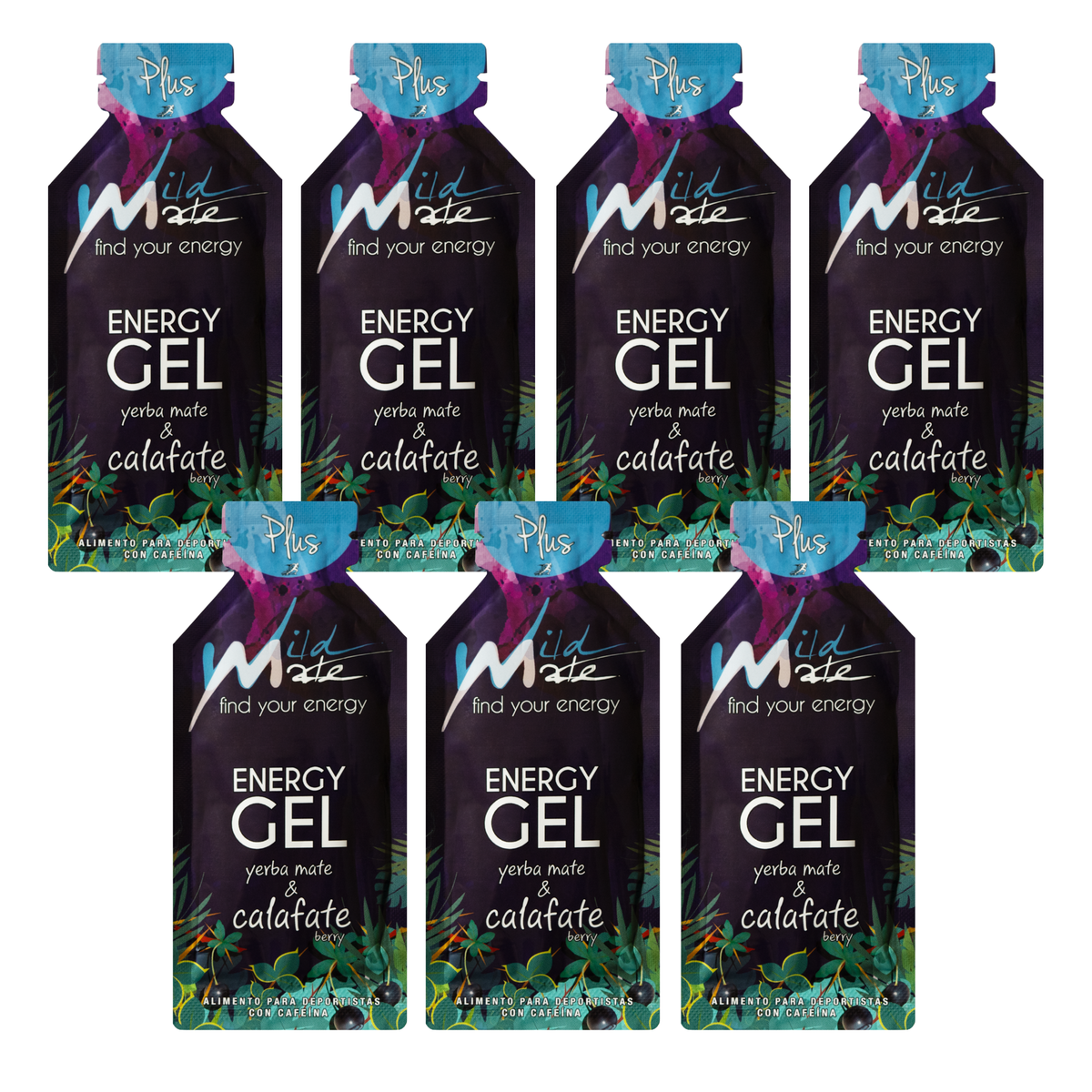 Wildmate Calafate Energy Gel Plus – 7 Pack | Yerba Mate Caffeine Boost