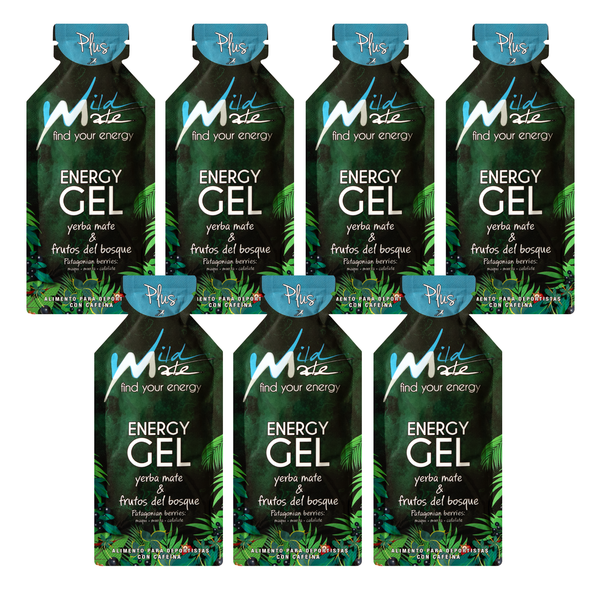 Wildmate Patagonian Berries Energy Gel Plus – 7 Pack | Yerba Mate Caffeine Boost