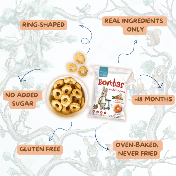 Kuna Foods Baked Corn Bombas – 12-Count | Mediterranean Tomato & Basil