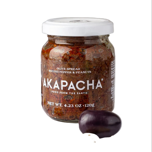 Olive Spread with Rocoto Pepper & Peanuts – spicy vegan tapenade made in Chile with Azapa olives and Bolivian rocoto chili