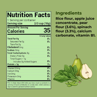 Kuna Foods Real Fruit & Veggie Rice Puffs – 12-Count | Pear & Spinach