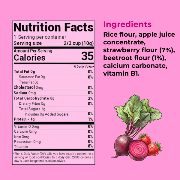 Kuna Foods Real Fruit & Veggie Rice Puffs – 12-Count | Strawberry & Beet