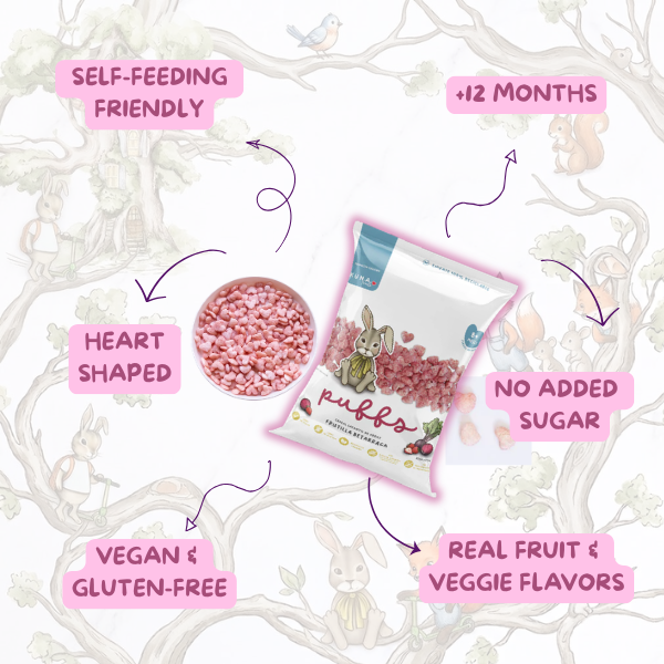 Kuna Foods Real Fruit & Veggie Rice Puffs – 12-Count | Strawberry & Beet
