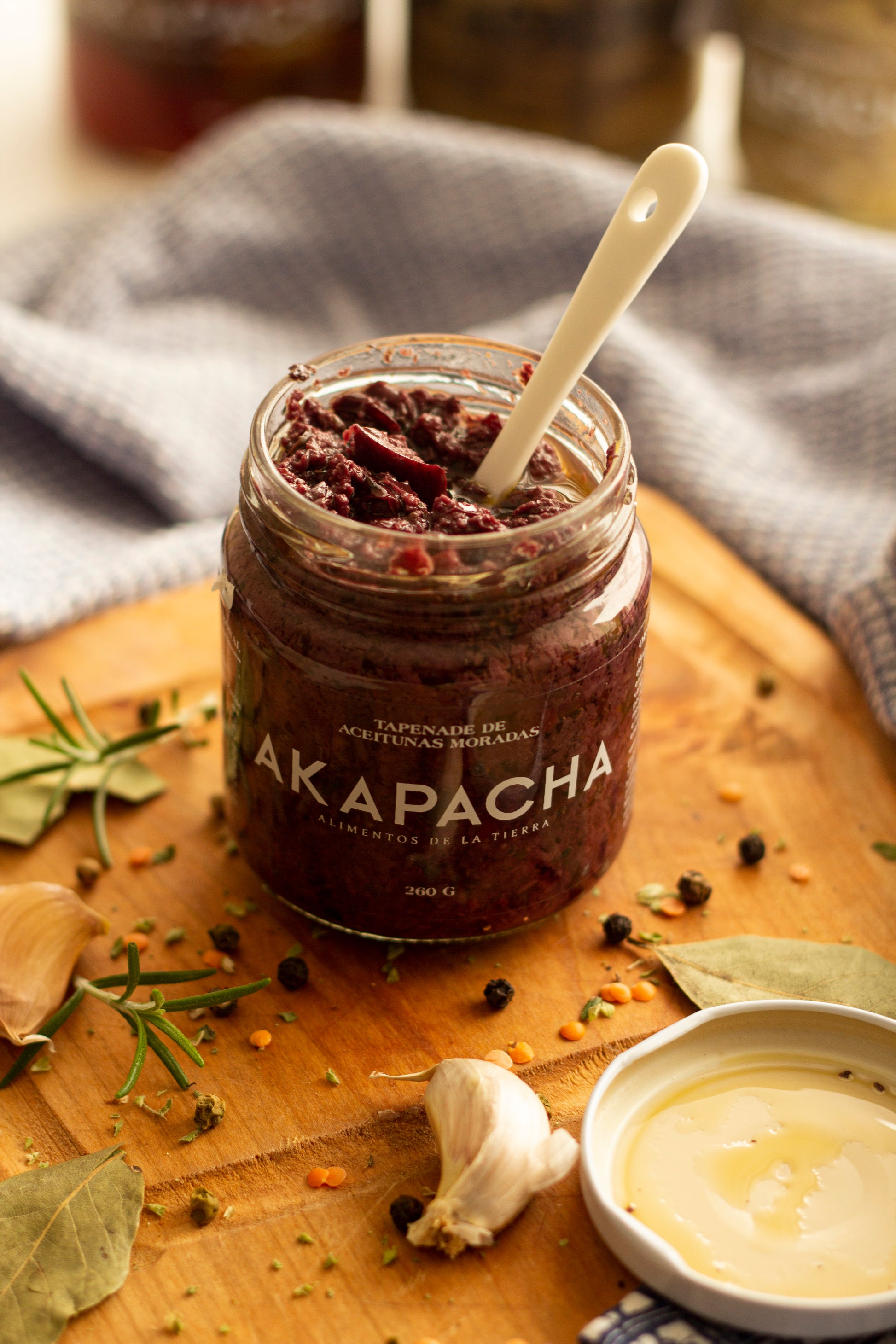 Azapa Valley Olive Tapenade – vegan Chilean spread made with slow-cured purple olives from the Azapa Valley.