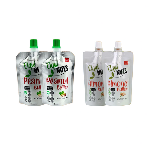 Variety 4-Pack – 2 Almond + 2 Peanut Butter Pouches
