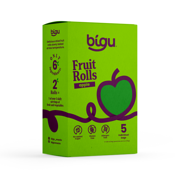 Apple Fruit Rolls 5-Pack - Natural Vegan Snack for Kids & Adults