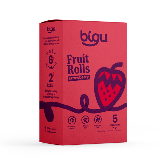 Strawberry Fruit Rolls 5-Pack - Natural Vegan Snack for Kids & Adults
