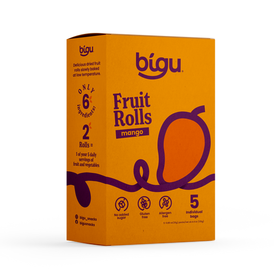 Mango Fruit Rolls 5-Pack - Natural Vegan Snack for Kids & Adults