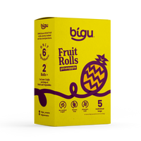 Pineapple Fruit Rolls 5-Pack - Natural Vegan Snack for Kids & Adults